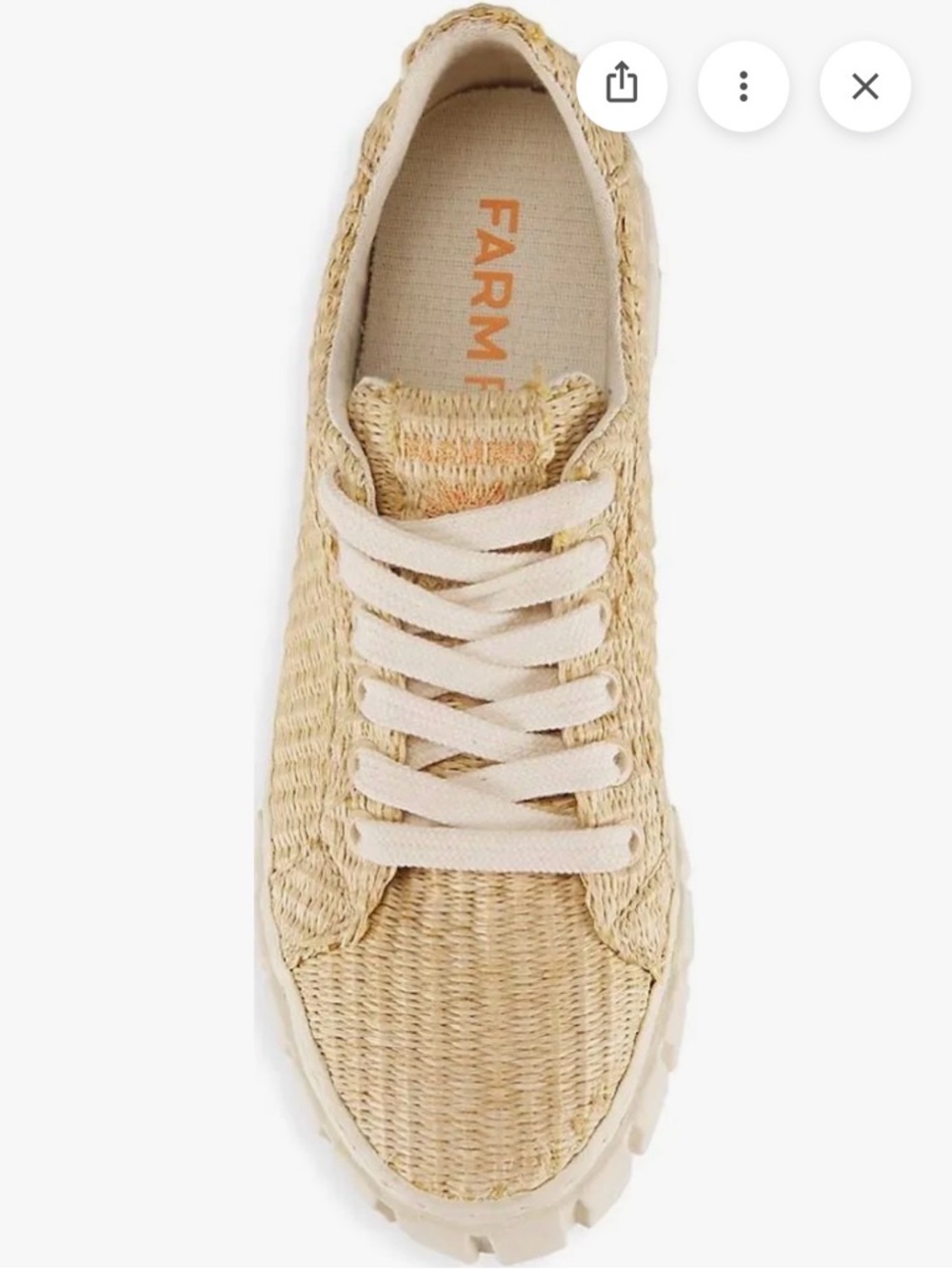Farm Rio Raffia Platform Sneakers Sz 6.5